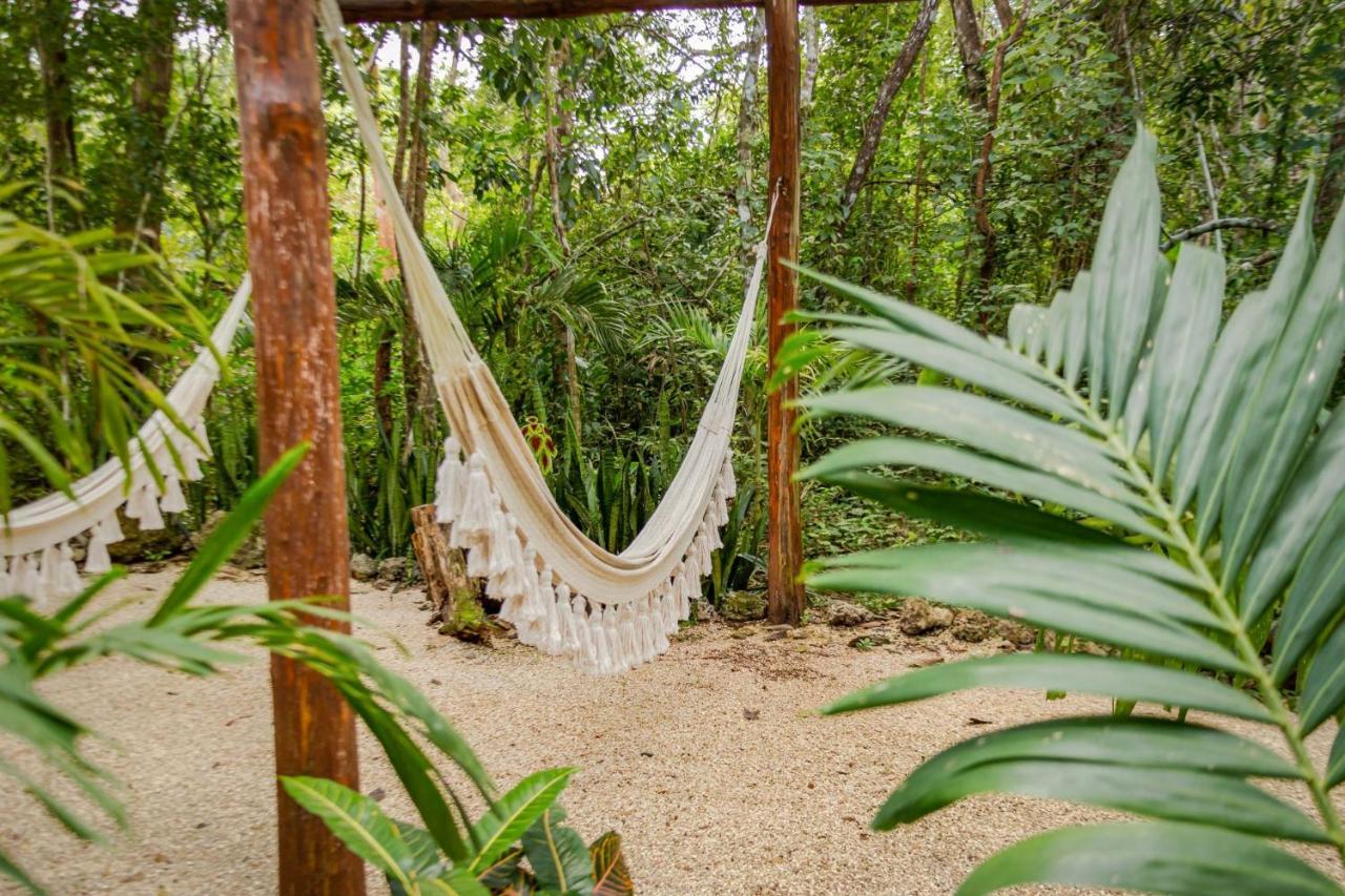 Madre Tierra Eco Habitat Pension Puerto Morelos Buitenkant foto