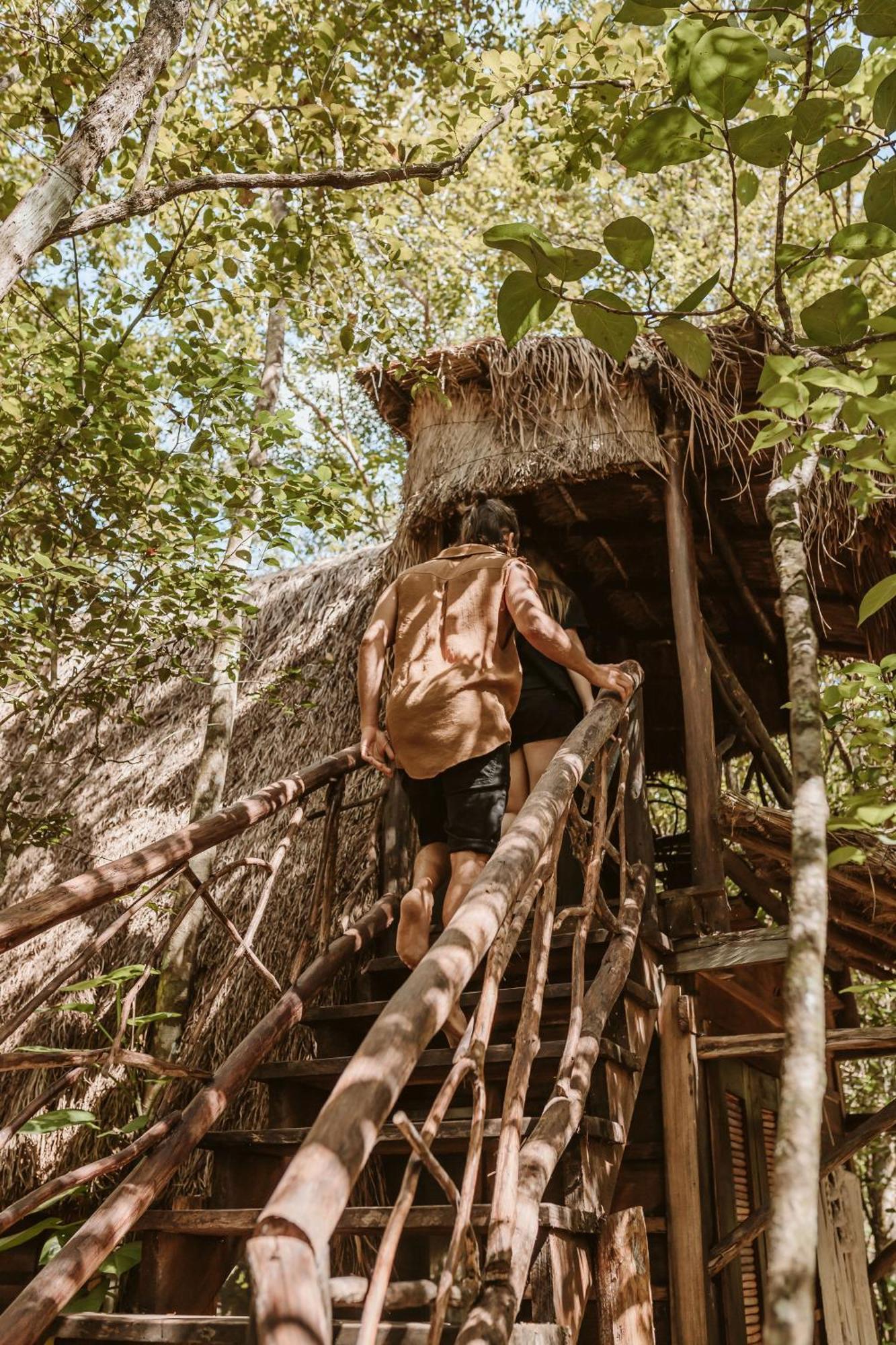 Madre Tierra Eco Habitat Pension Puerto Morelos Buitenkant foto