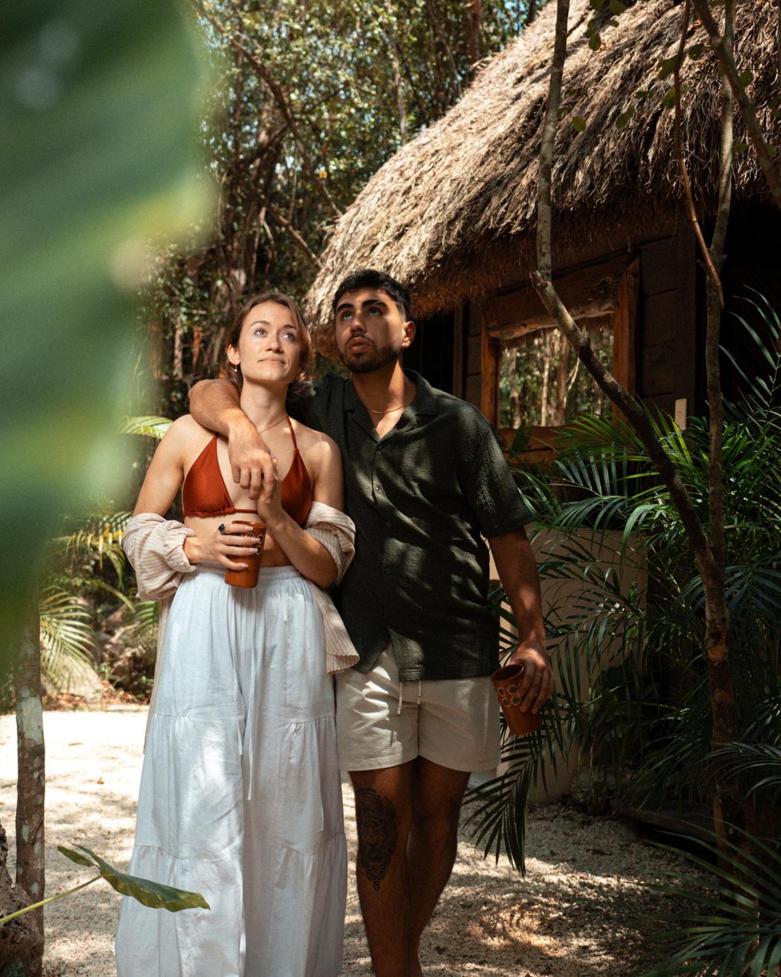 Madre Tierra Eco Habitat Pension Puerto Morelos Buitenkant foto